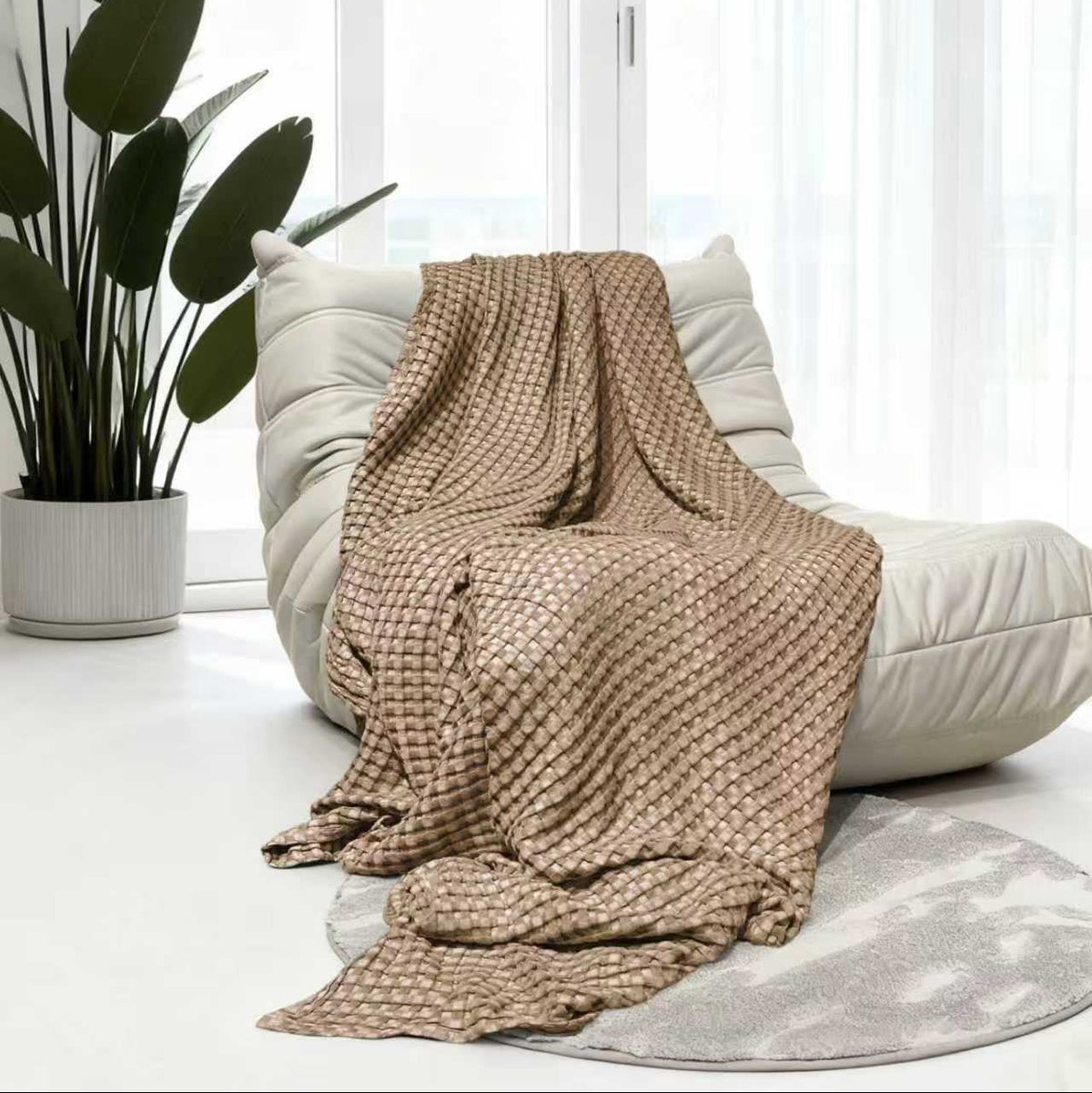 Cotton Bamboo Waffle Blankets